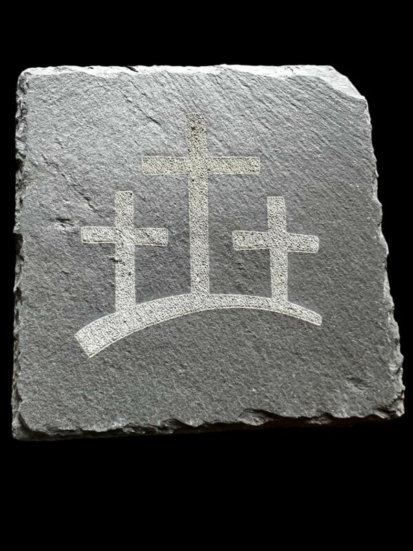 Slate Coasters With Leather Display Stand - Image 2