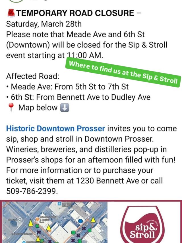 Lydia (our traveling store)will be set up in the center of the road in front of @brewminatti ready for you to shop with us at 1pm sharp!!
#prosser #sipandstroll #shoplocal #saturdayvibes #jesuslovesyou❤️